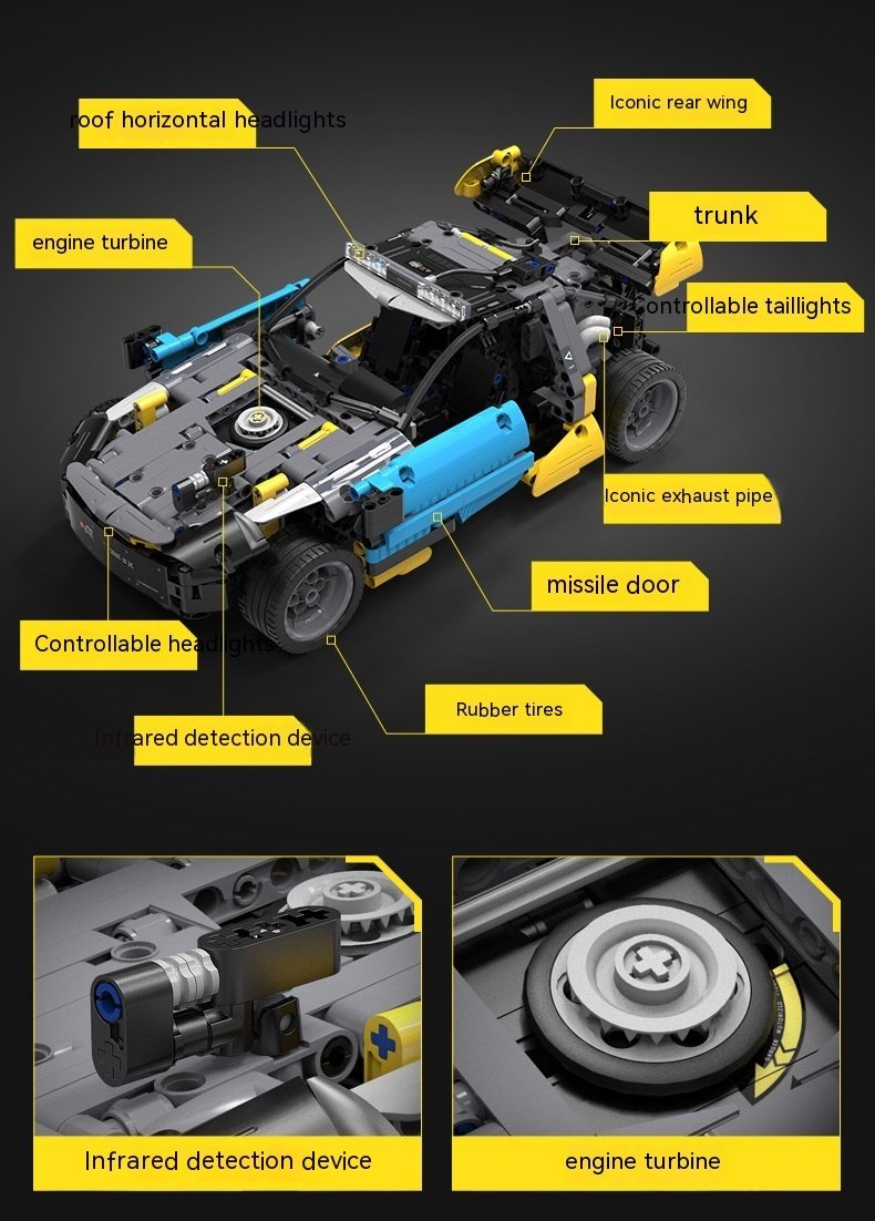 Wild Wolf Off-road Vehicle Assembling Building Blocks Toy - Image 2