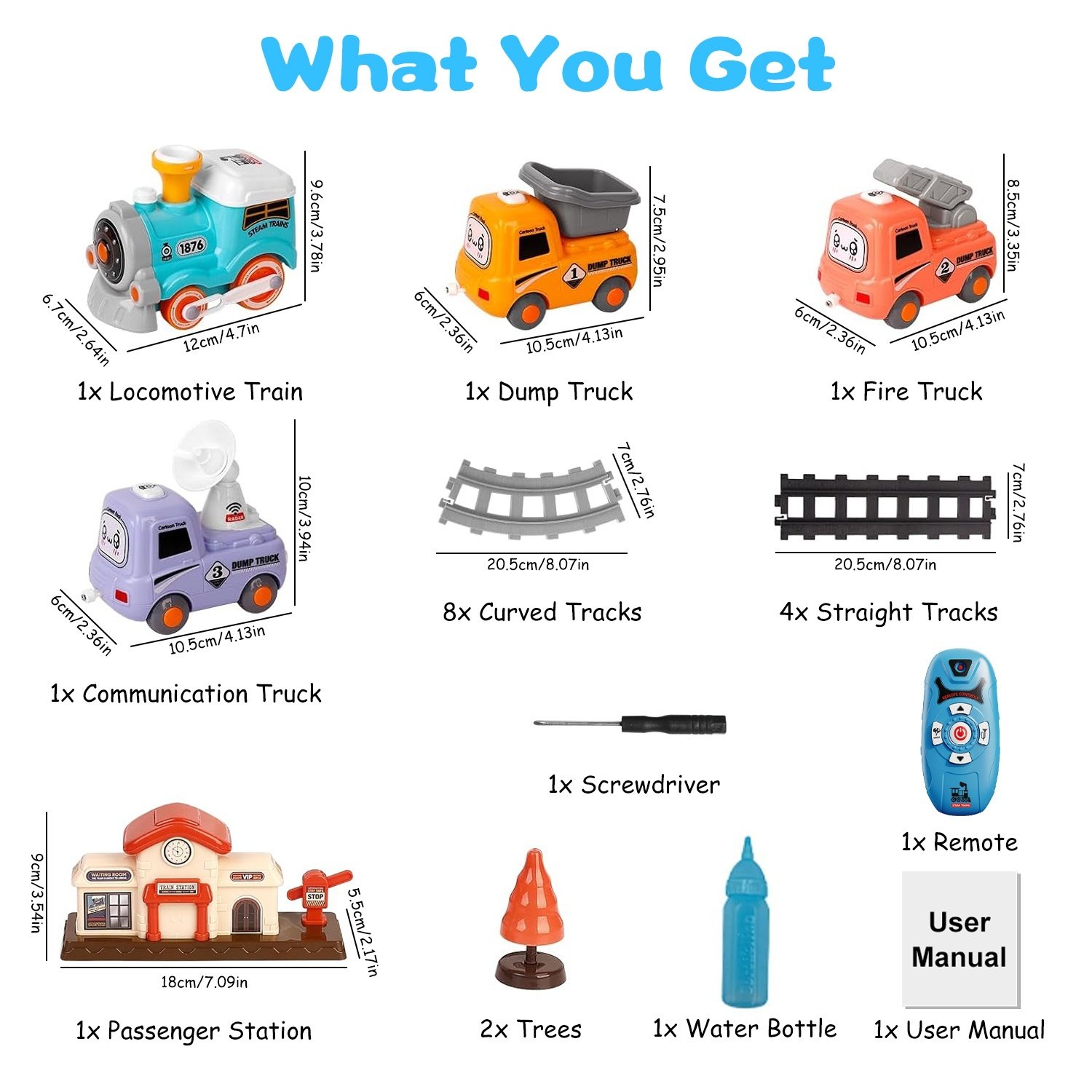 Train Toys With Locomotive 3 Trucks Gifts For Kids Aged 3 to 6 Years - Image 3