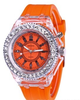 LED Luminous Watches Geneva Women Quartz Watch Women Ladies Silicone Bracelet Watches - Image 3