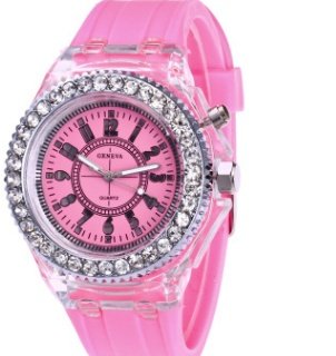 LED Luminous Watches Geneva Women Quartz Watch Women Ladies Silicone Bracelet Watches - Image 8
