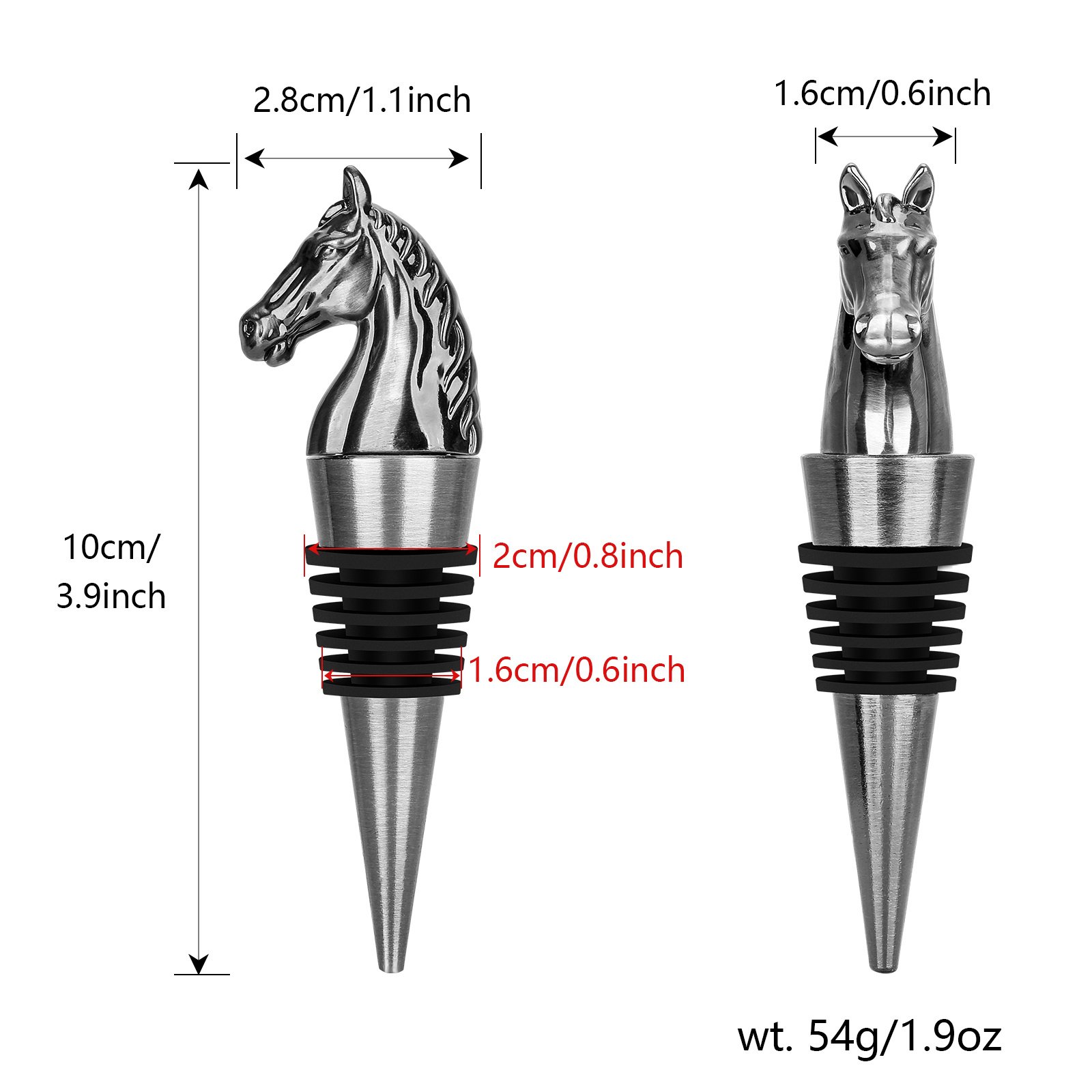Luxury Horse Head Wine Bottle Stopper - Image 2