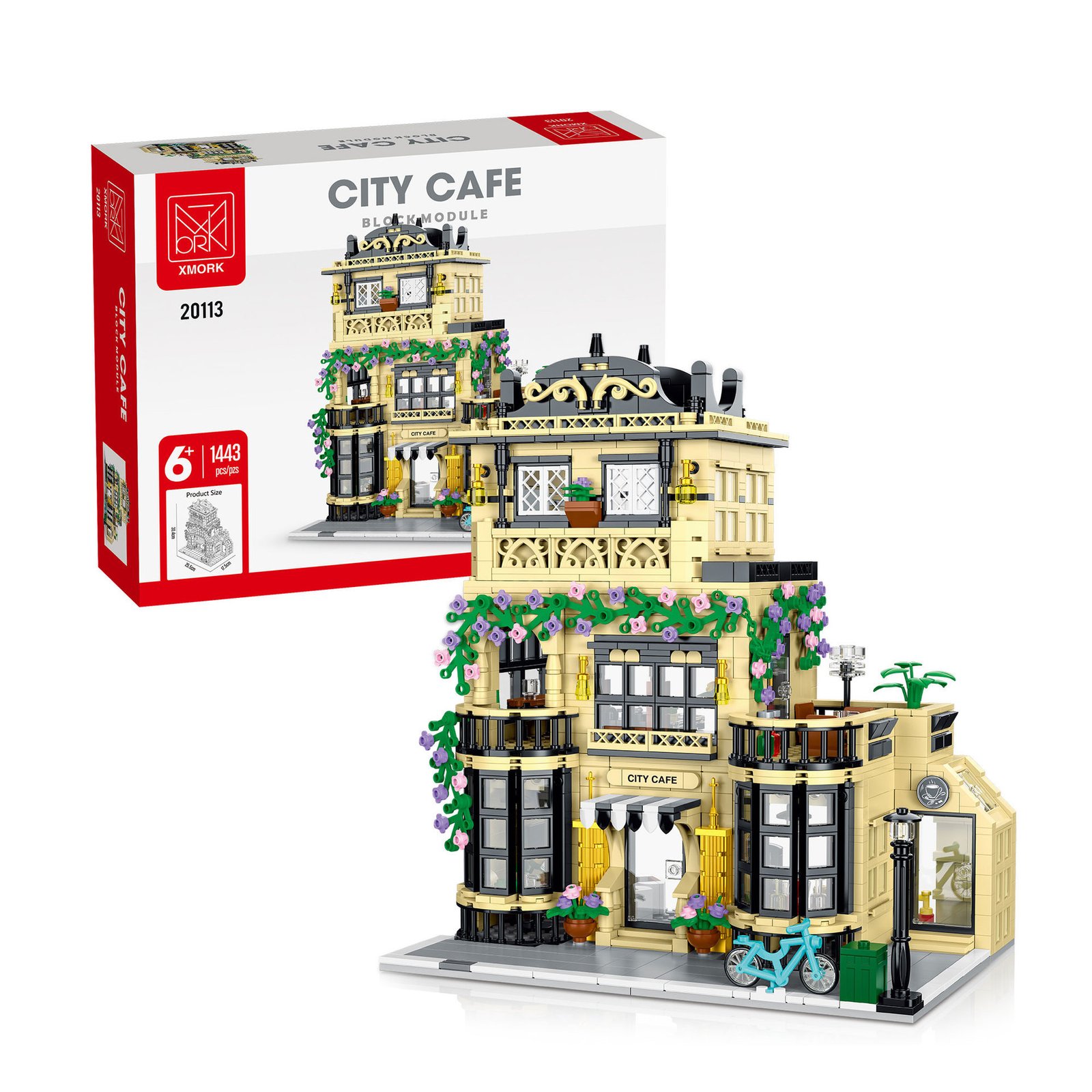 City Street View Coffee Restaurant Building Assembled Building Block Toys - Image 3