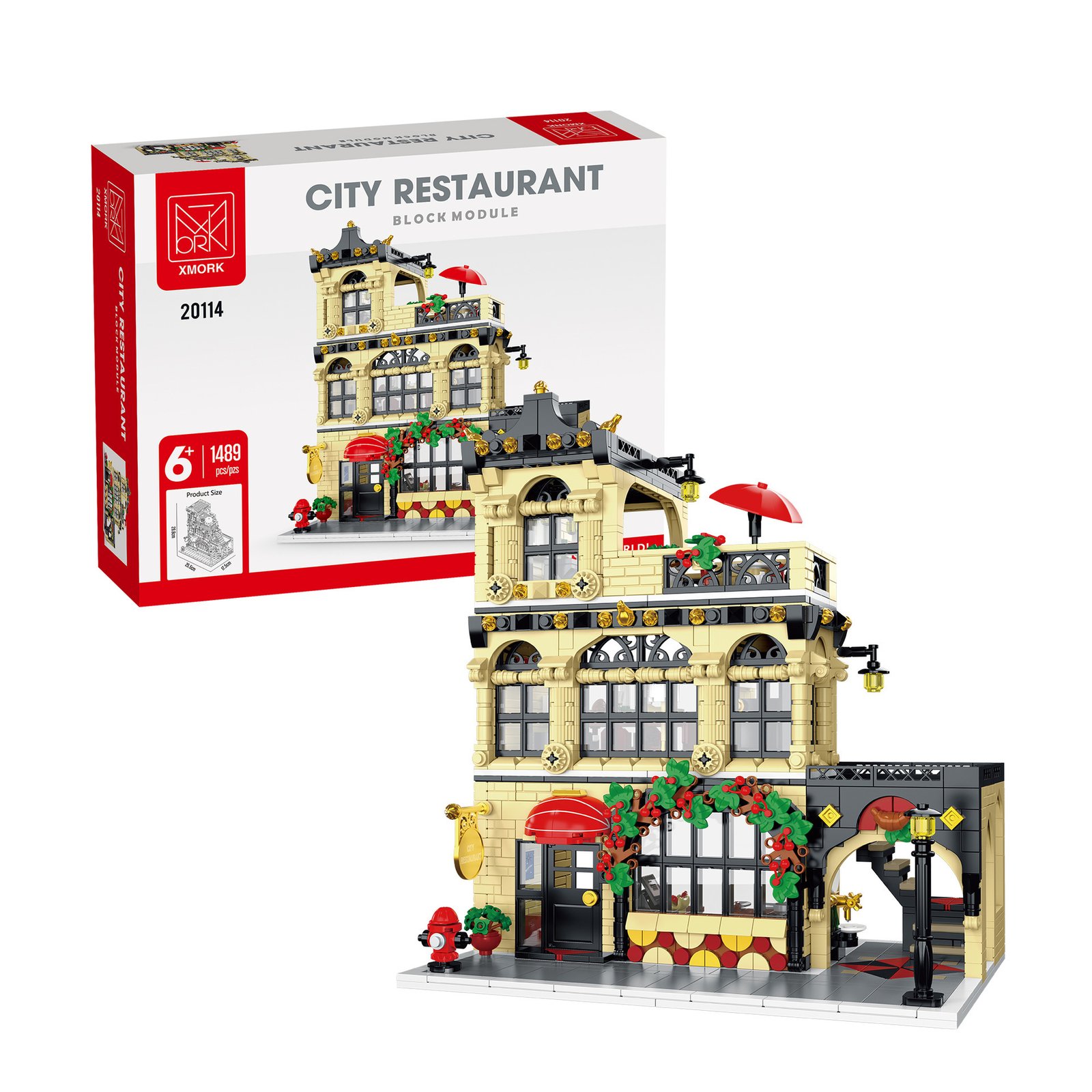 City Street View Coffee Restaurant Building Assembled Building Block Toys - Image 7