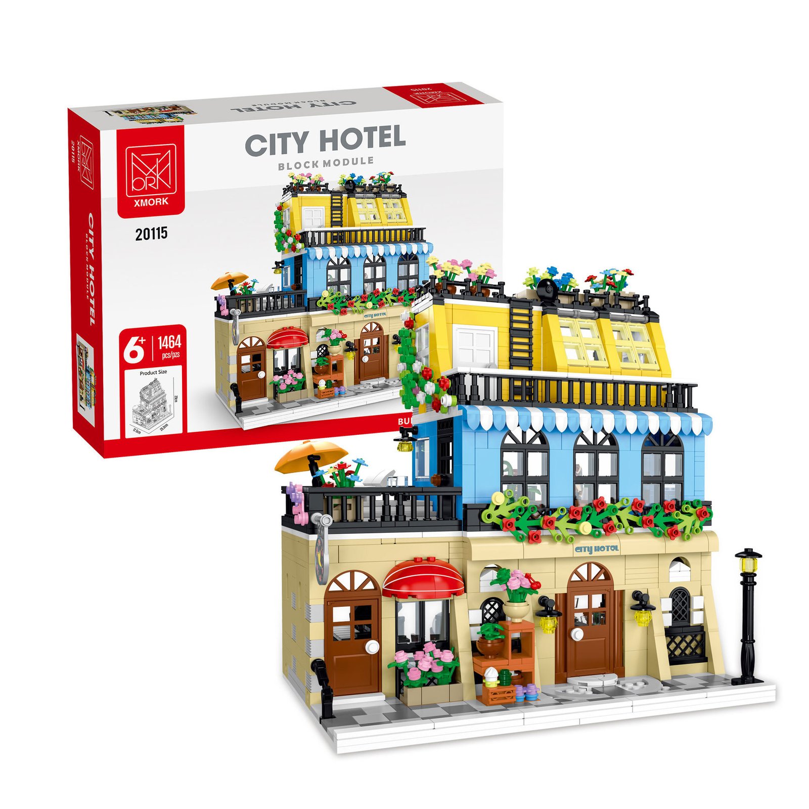 City Street View Coffee Restaurant Building Assembled Building Block Toys - Image 4